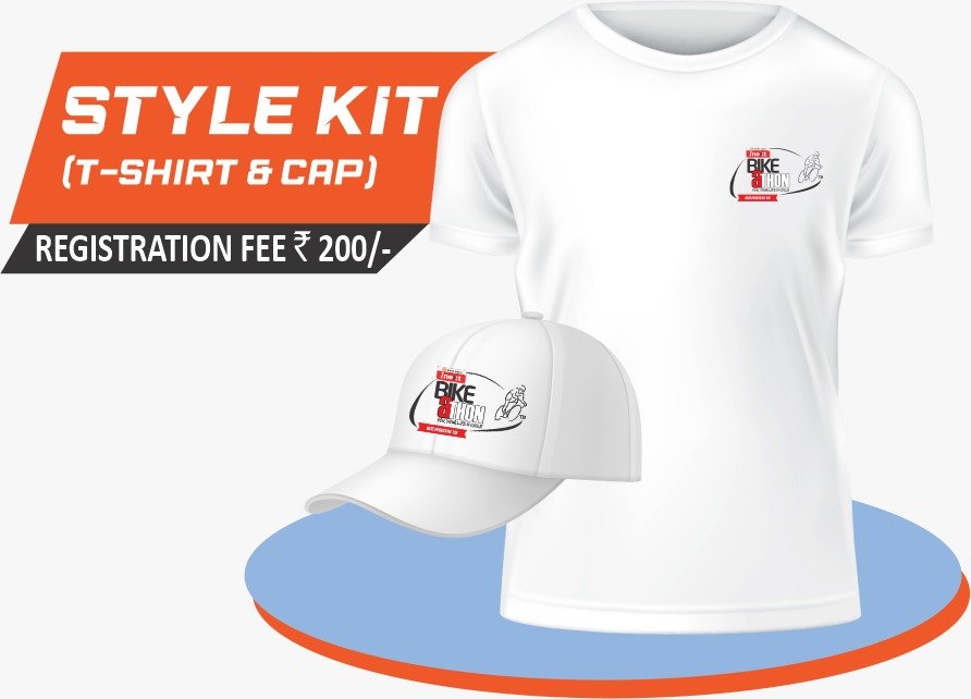 Free Bikeathon T-shirt and Cap
